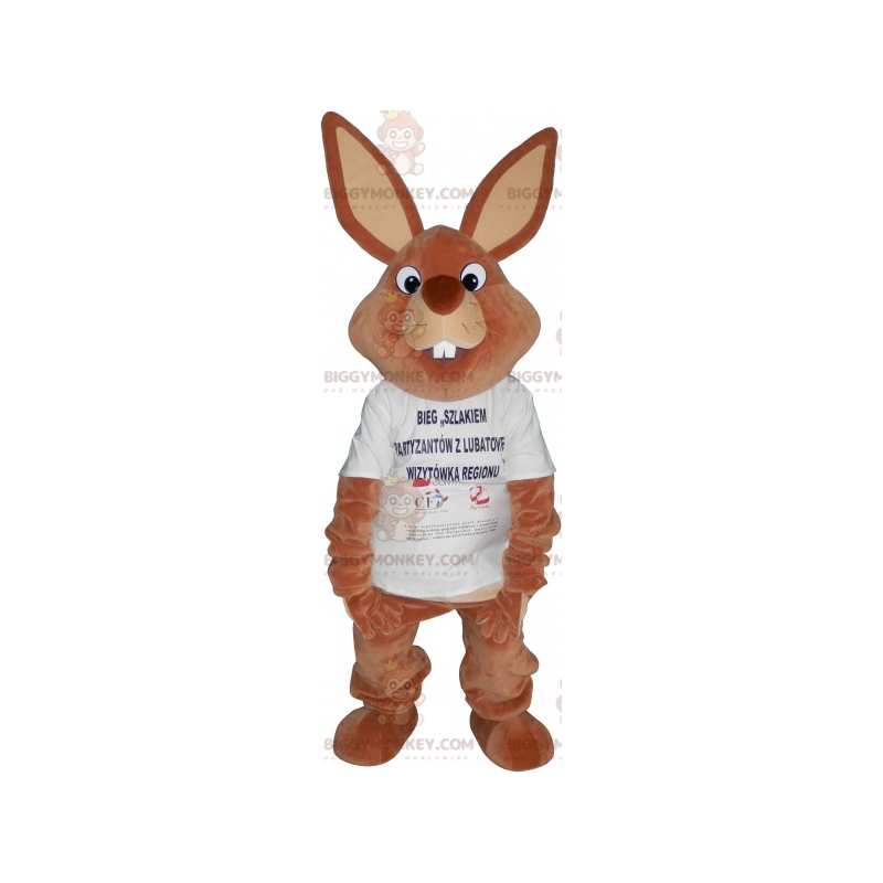 Fantasia de mascote de coelho marrom gigante BIGGYMONKEY™ –