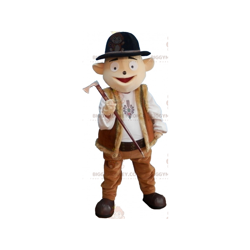 BIGGYMONKEY™ Mascot Costume Mountain Man Outfit With Bowler Hat
