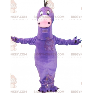 Costume de mascotte BIGGYMONKEY™ de drôle de dinosaure violet