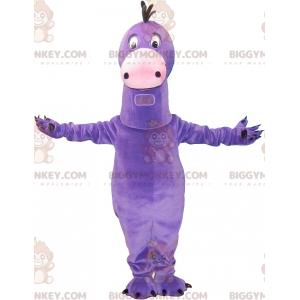 Zabawny kostium maskotki gigantycznego fioletowego dinozaura