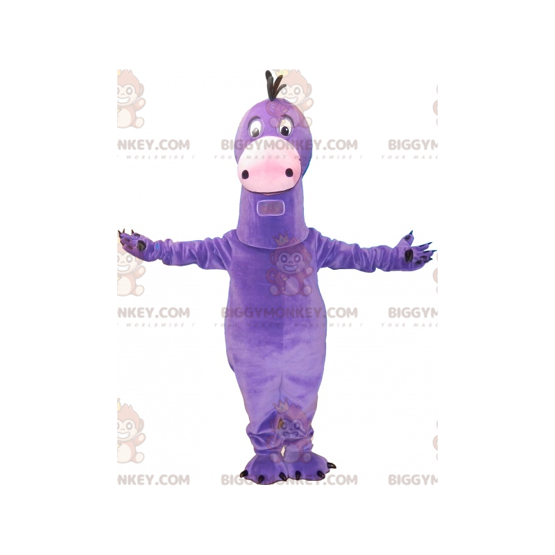 Divertente costume mascotte gigante viola dinosauro