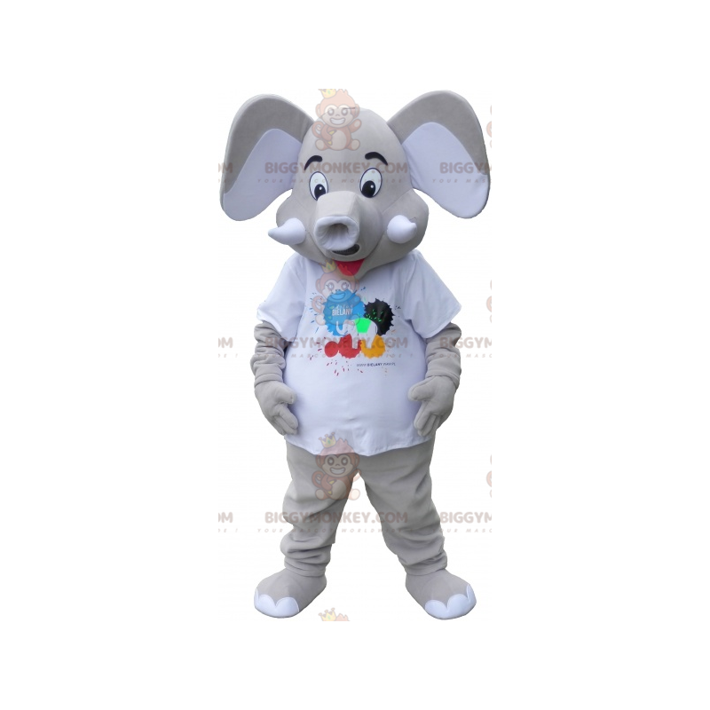 Stor grå elefant BIGGYMONKEY™ maskotdräkt - BiggyMonkey maskot