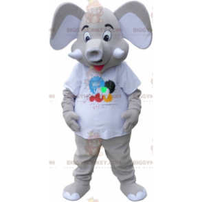 Stor grå elefant BIGGYMONKEY™ maskotdräkt - BiggyMonkey maskot