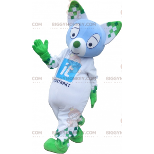 Costume de mascotte BIGGYMONKEY™ de chat coloré aux oreilles