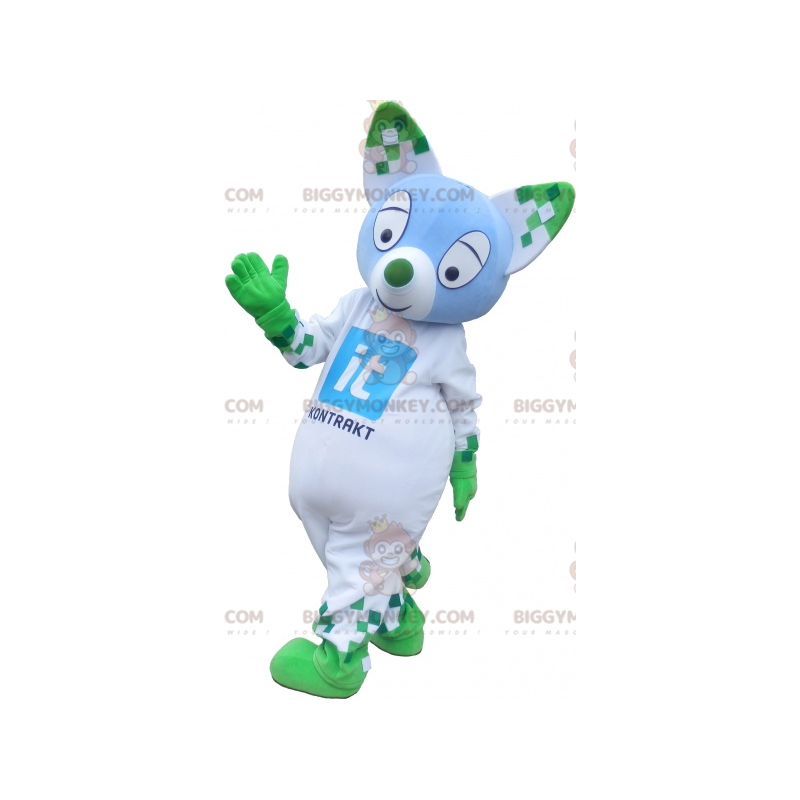 Colorful Cat With Pointy Ears BIGGYMONKEY™ Mascot Costume -