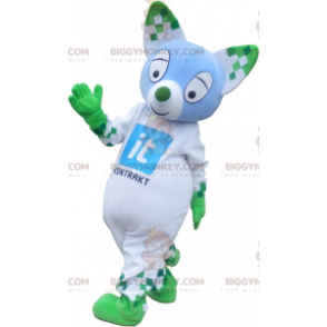 Costume de mascotte BIGGYMONKEY™ de chat coloré aux oreilles