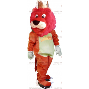 Costume de mascotte BIGGYMONKEY™ de gros lion coloré avec une