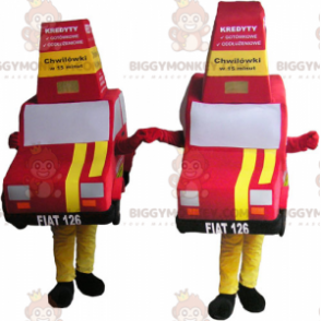 czerwony i żółty samochód maskotka BIGGYMONKEY™s -