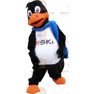 Costume de mascotte BIGGYMONKEY™ de canard géant noir et orange