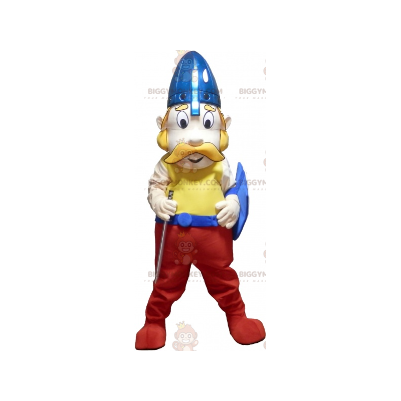 Mustachioed Viking BIGGYMONKEY™ Mascot Costume with Helmet and