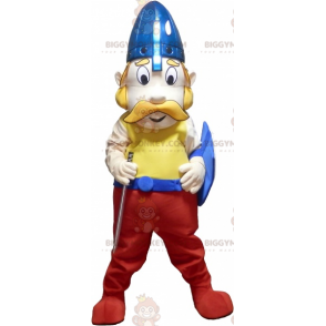 Traje de mascote de bigode Viking BIGGYMONKEY™ com capacete e