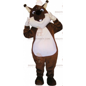 Costume de mascotte BIGGYMONKEY™ d'écureuil marron et blanc -