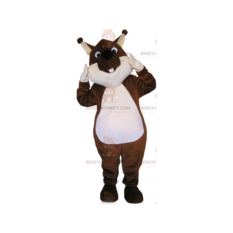 Brown and White Squirrel BIGGYMONKEY™ Mascot Costume -