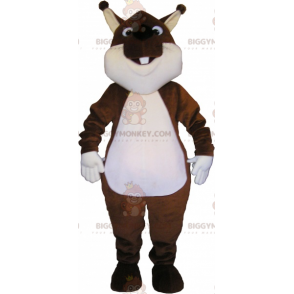 Costume de mascotte BIGGYMONKEY™ d'écureuil marron et blanc -