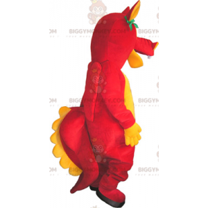 Costume da mascotte BIGGYMONKEY™ creatura dinosauro rosso e