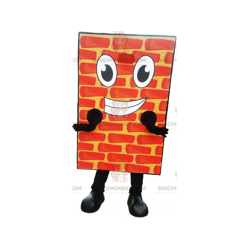 Smilende gigantiske røde mursten BIGGYMONKEY™ maskotkostume -
