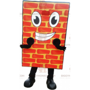 Traje de mascote BIGGYMONKEY™ de tijolo vermelho gigante
