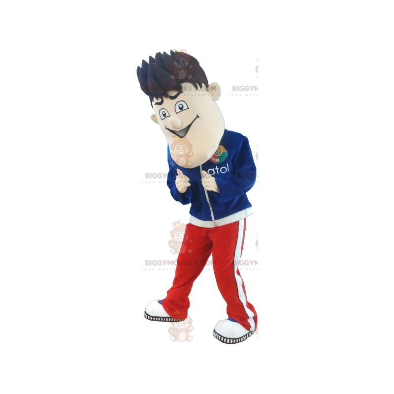 BIGGYMONKEY™ Youth Mascot Costume In Tracksuit With Hair Up -