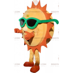 Costume da mascotte Sun BIGGYMONKEY™ con occhiali verdi -