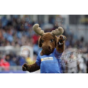 Brown Reindeer Moose BIGGYMONKEY™ Mascot Costume -