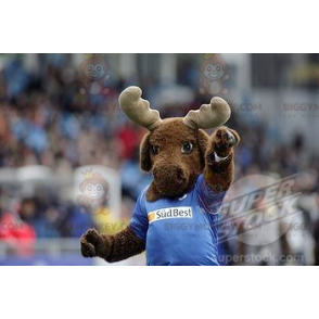 Bruin rendier eland BIGGYMONKEY™ mascottekostuum -