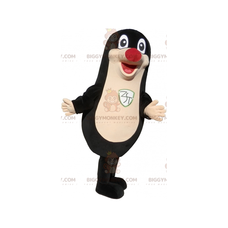 BIGGYMONKEY™ Costume da mascotte paffuto e divertente foca nera