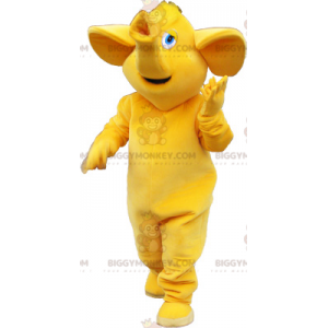 Big All Yellow Elephant BIGGYMONKEY™ maskottiasu -