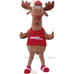 Costume mascotte Brown Caribou Moose BIGGYMONKEY™. Costume da