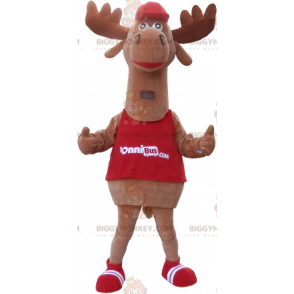 Brun Caribou Moose BIGGYMONKEY™ maskotkostume. Rensdyr