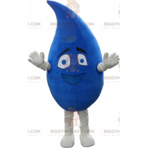 Fantasia de mascote BIGGYMONKEY™ de gota de água azul gigante