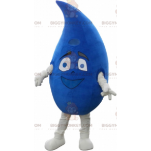 Disfraz de mascota de BIGGYMONKEY™ con gota de agua azul