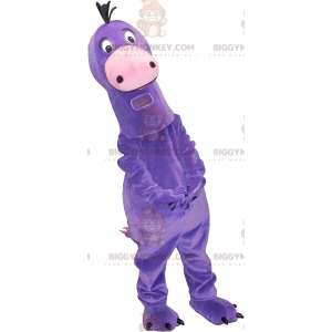 Traje de mascote BIGGYMONKEY™ de dinossauro roxo grande muito