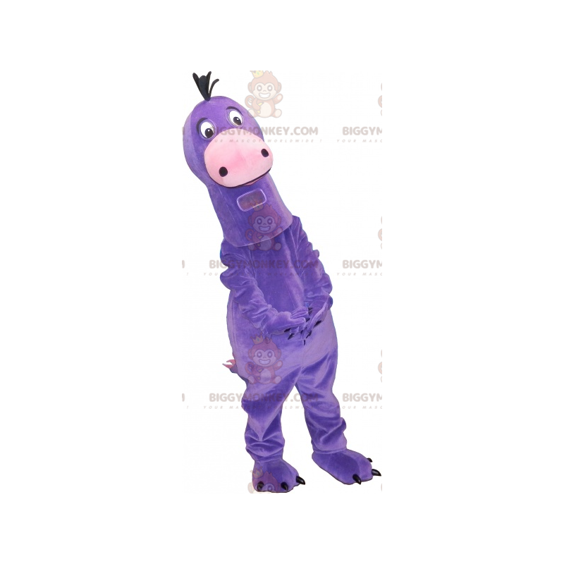 Meget sød stor lilla dinosaur BIGGYMONKEY™ maskotkostume -