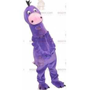 Costume de mascotte BIGGYMONKEY™ de gros dinosaure violet très