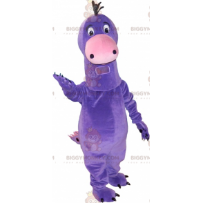 Meget sød stor lilla dinosaur BIGGYMONKEY™ maskotkostume -