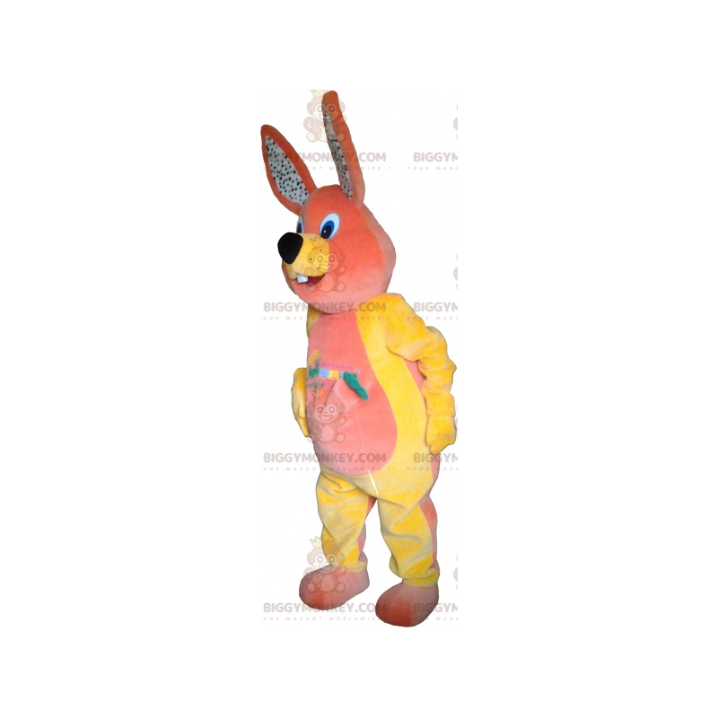 BIGGYMONKEY™ mascottekostuum pluche konijn met gespikkelde oren