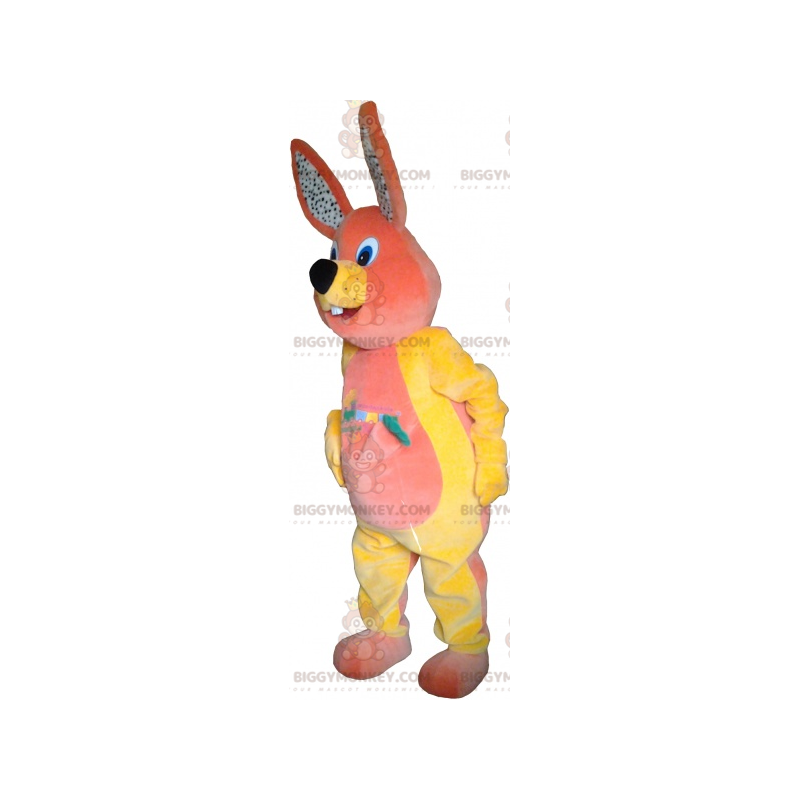 Traje de mascote BIGGYMONKEY™ coelhinho de pelúcia com orelhas