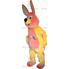 Traje de mascote BIGGYMONKEY™ coelhinho de pelúcia com orelhas