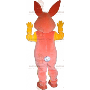 BIGGYMONKEY™ Mascot Costume Plush Bunny with Speckled Ears -