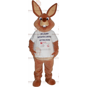 BIGGYMONKEY™ Fat Brown Bunny T-Shirt Mascot Costume –
