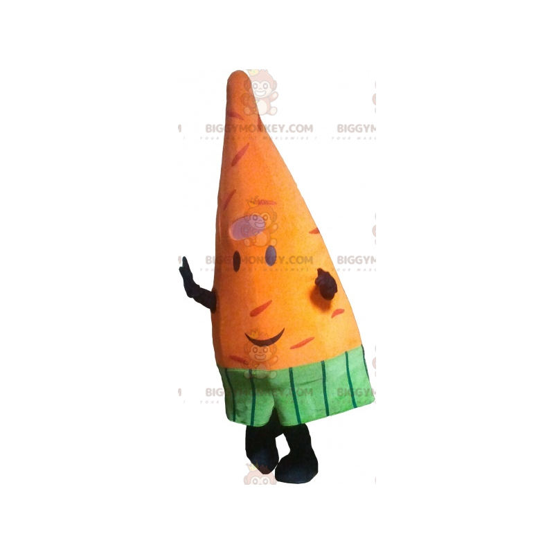 Orange Giant Carrot BIGGYMONKEY™ Mascot Costume. Vegetable