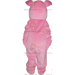 BIGGYMONKEY™ Maskottchenkostüm Rosa Schwein mit oranger Karotte