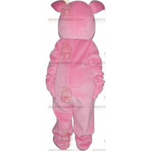 BIGGYMONKEY™ maskotkostume Pink gris med orange gulerod -