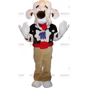 Costume de mascotte BIGGYMONKEY™ de chien tacheté avec une
