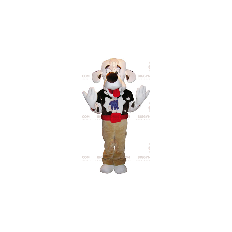 Big Head Spotted Dog BIGGYMONKEY™ mascottekostuum -