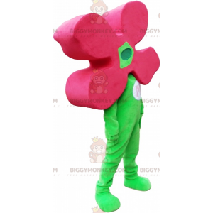 Disfraz de mascota BIGGYMONKEY™ Hombre verde con cabeza de flor