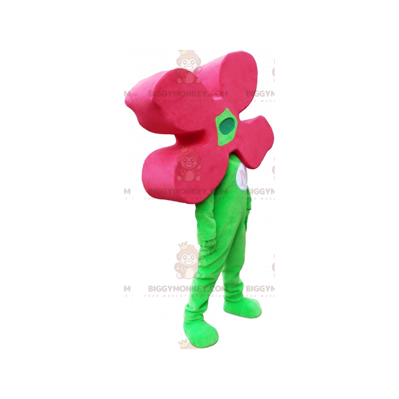 BIGGYMONKEY™ Maskottchenkostüm Grüner Mann mit Blumenkopf -