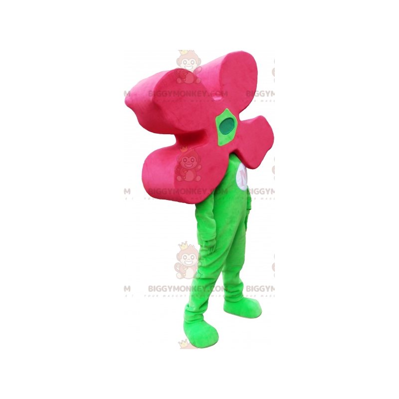 Traje de mascote BIGGYMONKEY™ Homem Verde com cabeça de flor –