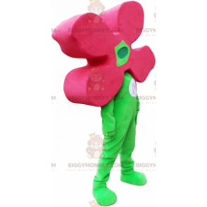 Disfraz de mascota BIGGYMONKEY™ Hombre verde con cabeza de flor