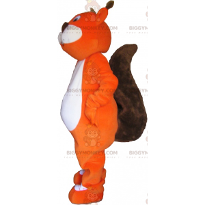 Jätte orange och brun ekorre BIGGYMONKEY™ maskotdräkt -